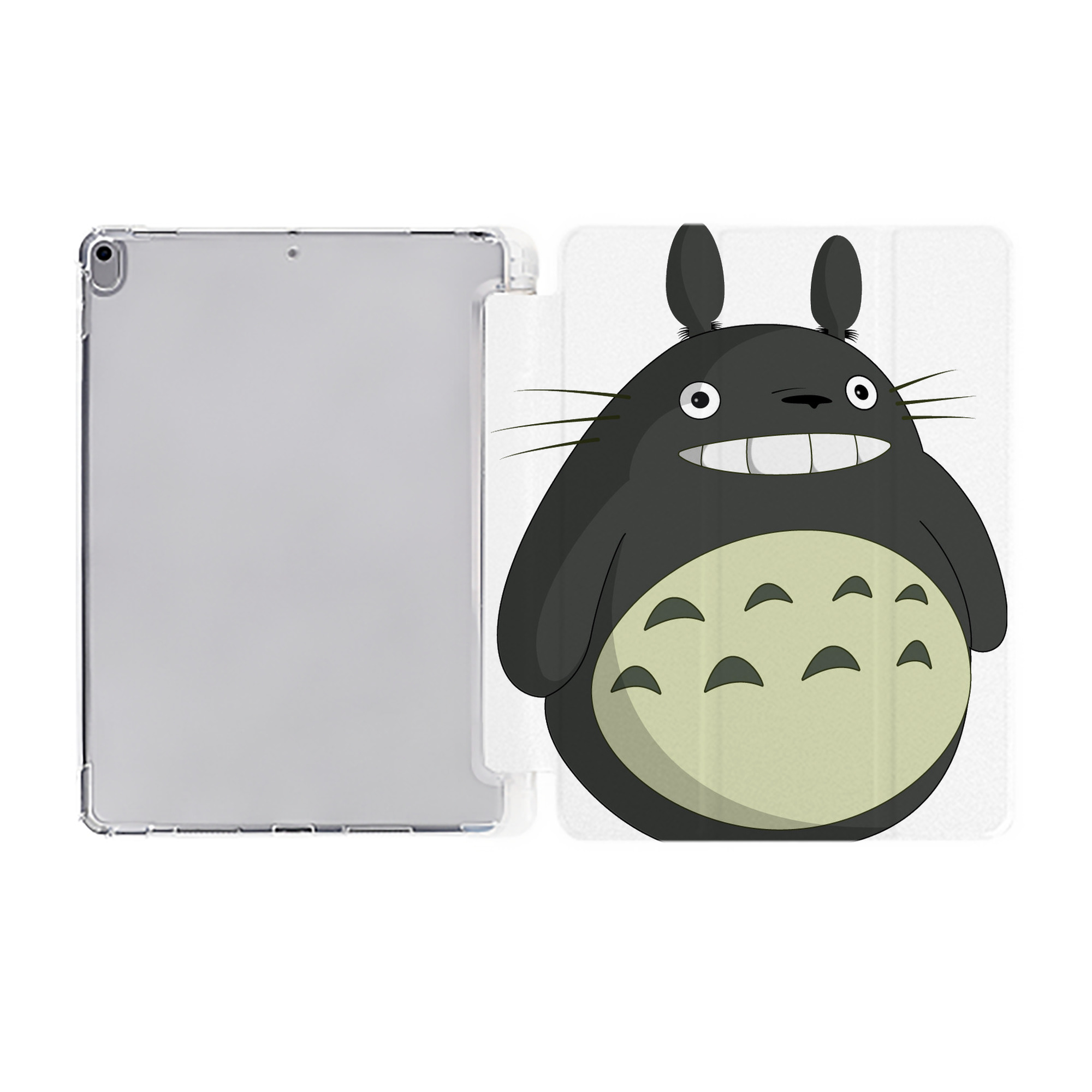 （画像用） となりのトトロ 草壁メイ 草壁サツキ My Neighbor Totoro Satsuki Kusakabe Mei Kusakabe IPad ケース ペン収納付き 三つ折りスタンド PUレザー×シリコン 対応機種9.5/10.5/10.9インチ